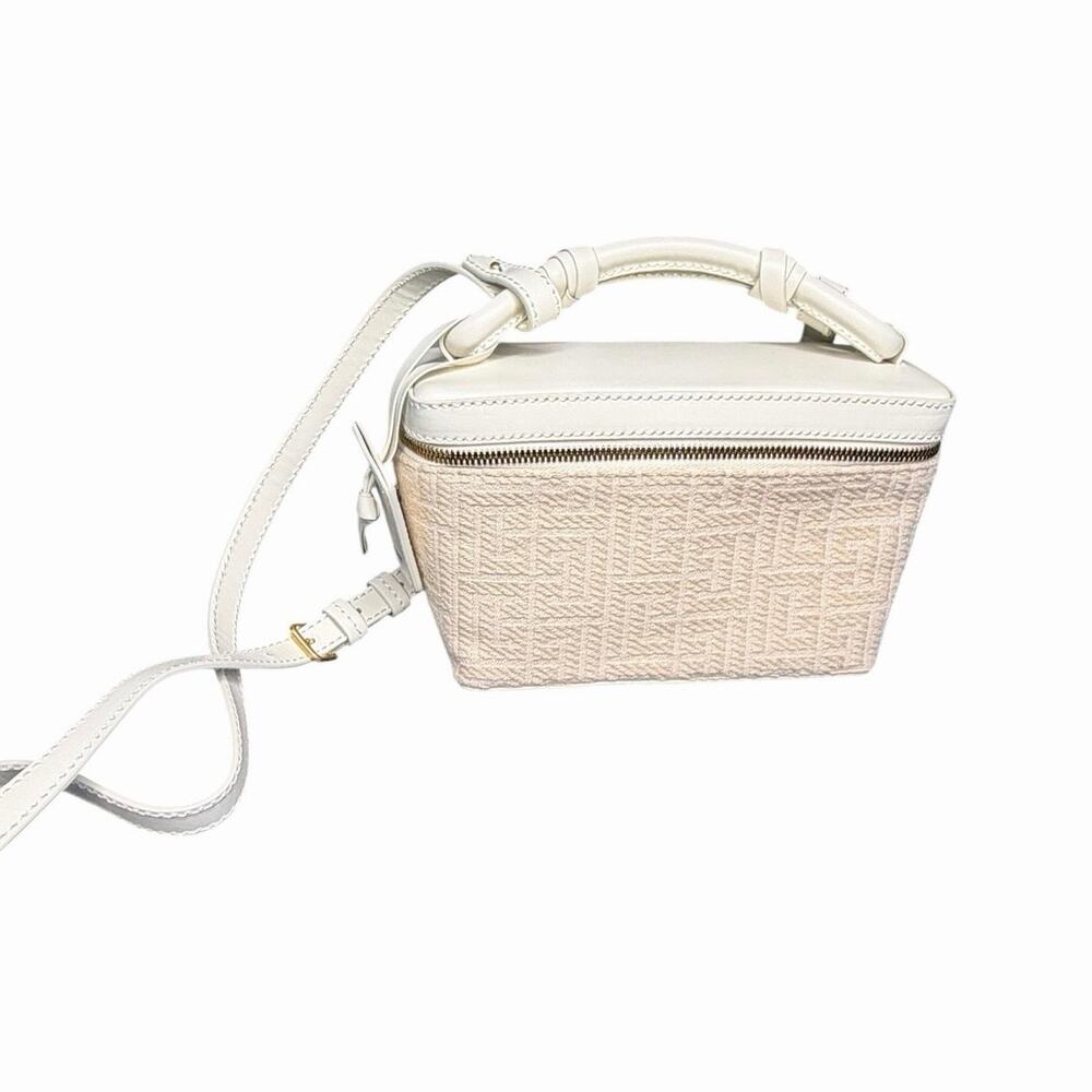 Balmain NWT B-Army Vanity Case in Beige Monogram Canvas and Leather